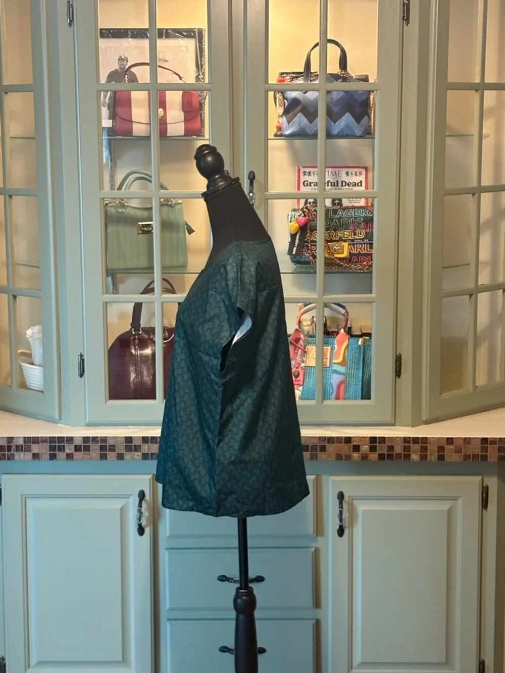 SHEIN Teal Short Sleeve Boxy Tunic - Picture 2 of 3